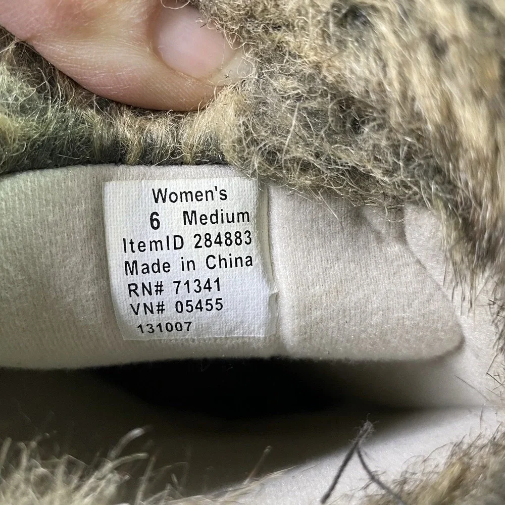 L L Bean Carrabassett Snow Boots Tall Women Sz‎ 6M Gray Fur Top